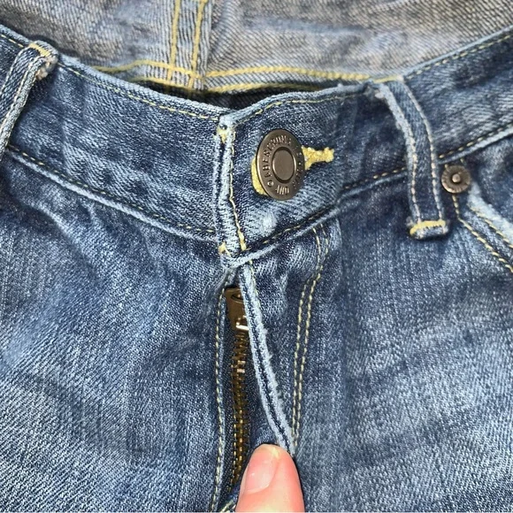 Abercrombie and Fitch Erin Distressed Mid Rise 90’s Jeans Size 6 S (short) blue - Picture 13 of 15